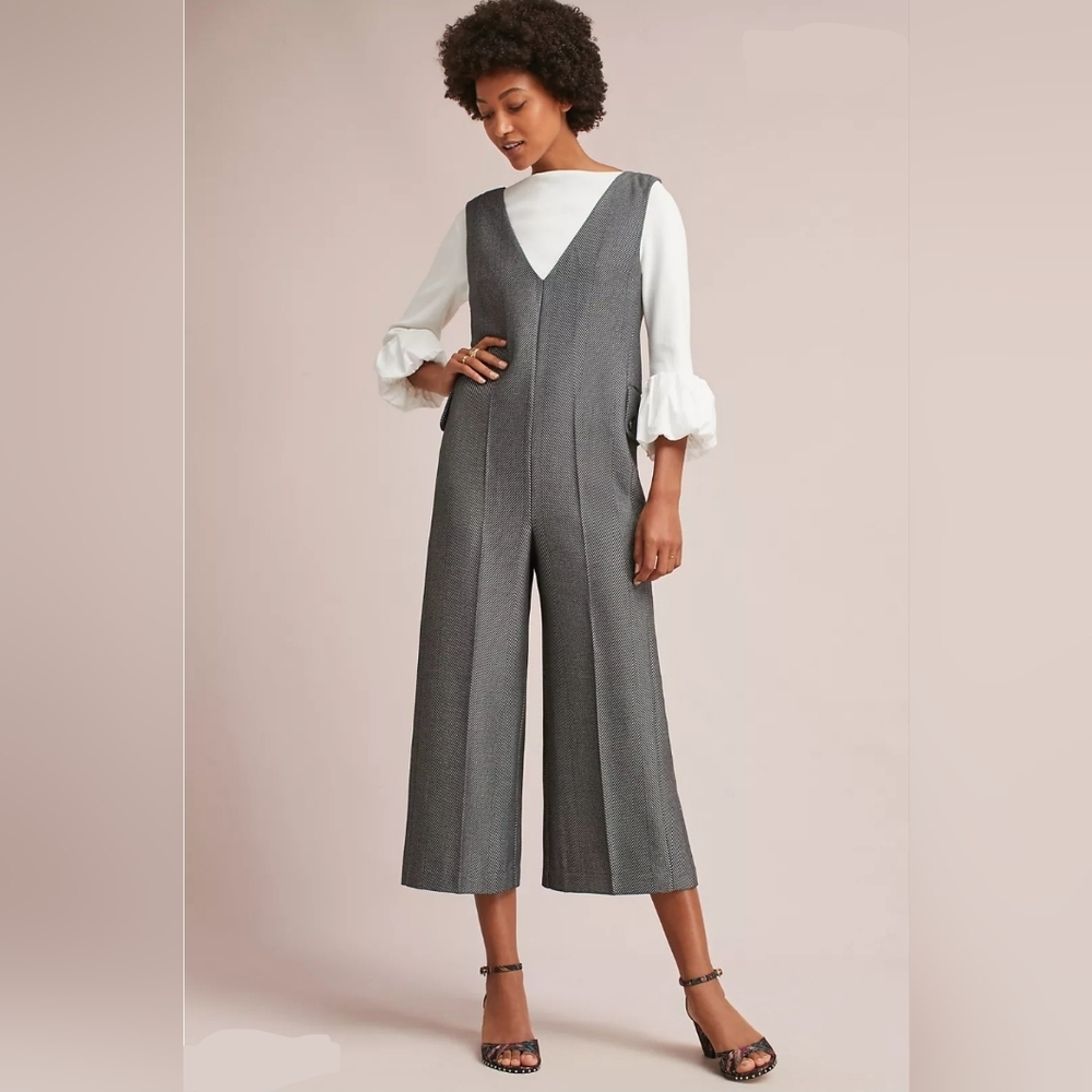 Anthropologie Cartonnier Oxford Jumpsuit Size XS